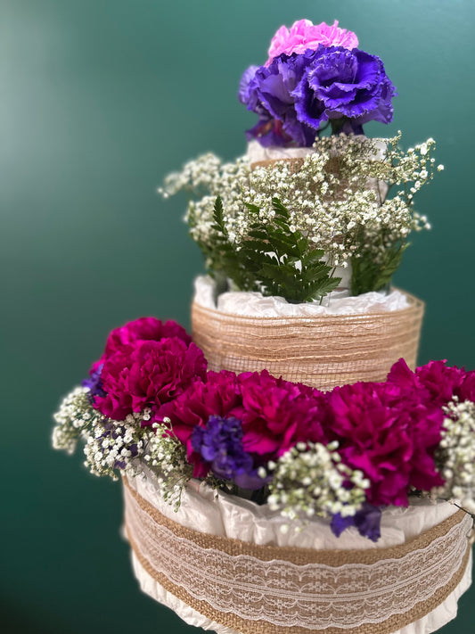 Blooming Beginnings Diaper Cake